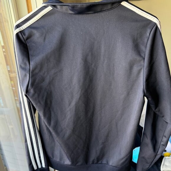 SOLD!Adidas track suit jacket, navy blue, size small - Picture 3 of 5
